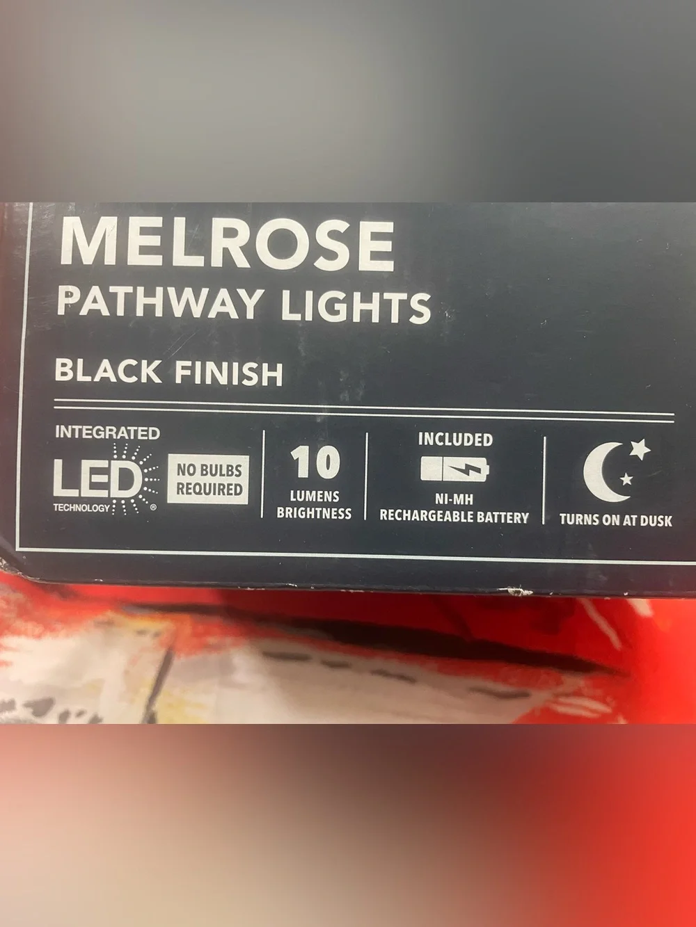 Set of 4 Hampton Bay Melrose Solar Pathway Lights Black 1010 029 150